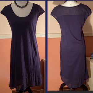 Three Dots Navy Cotton Dress